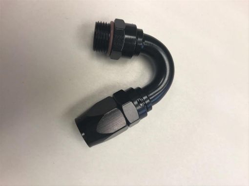 Picture of Fragola - 10AN Male Rad. Fitting x 150 Degree Pro - Flow Hose End - Black