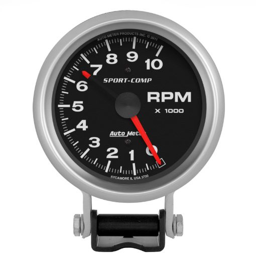 Picture of Autometer Standard 3 - 34in 10,000 RPM Pedestal Mount Tachometer Sport Comp