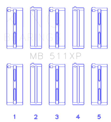 Picture of King Alfa Romeo AlfettaGiuliaSpiderSportSprint (Size STD) Performance Main Bearing Set