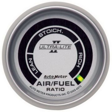 Picture of Autometer Ultra - Lite II 2 116in AirFuel Ratio - Narrowband Lean - Rich LED Array Gauge