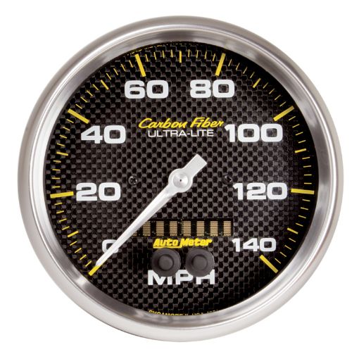 Picture of Autometer Ultra - Lite Carbon Fiber 5in 140 MPH In - Dash Full Sweep GPS Speedometer