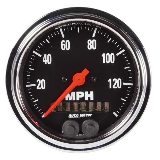 Picture of Autometer Traditional Chrome 3 - 38in 140 MPH In - Dash Full Sweep GPS Speedometer