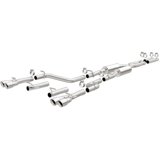 Picture of MagnaFlow Cat - Back, SS, 2.5in, Quad Split Rear 3.5in Tip 2015 Dodge Challenger 3.6L V6