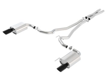 Picture of Borla S - Type Cat - Back 15 - 17 Ford Mustang GT 5.0L V8 MTAT 2.5in pipe 4in tip (Black Chrome)