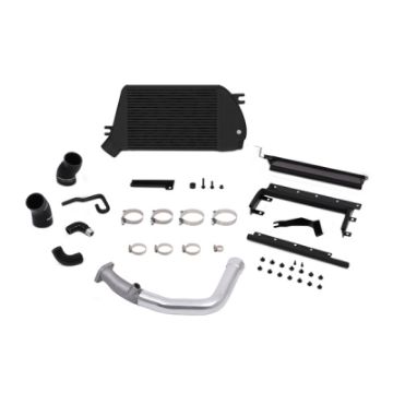 Picture of Mishimoto 2015 Subaru WRX Top - Mount Intercooler Kit - Powder Coated Black Polished Pipes