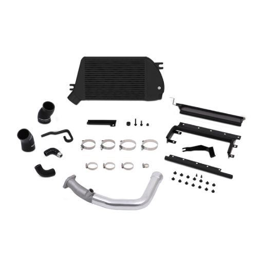 Picture of Mishimoto 2015 Subaru WRX Top - Mount Intercooler Kit - Powder Coated Black Polished Pipes