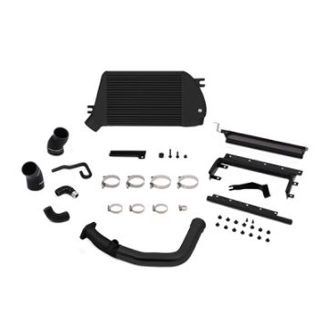 Picture of Mishimoto 2015 Subaru WRX Top - Mount Intercooler Kit - Powder Coated Black Black Pipes