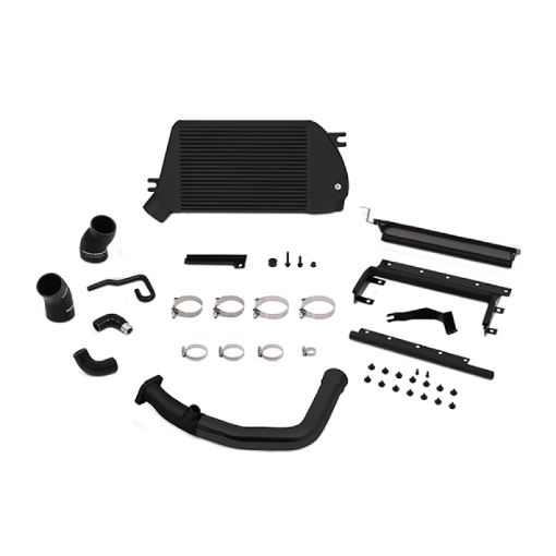 Picture of Mishimoto 2015 Subaru WRX Top - Mount Intercooler Kit - Powder Coated Black Black Pipes