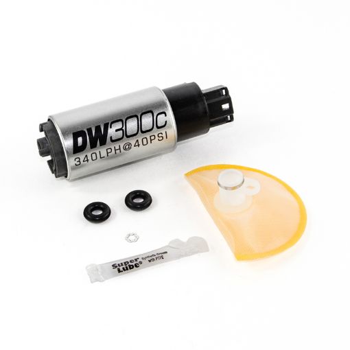 Picture of DeatschWerks 340lph DW300C Compact Fuel Pump w 07 - 13 Holden Commodore Set Up Kit (wo Mount Clips)
