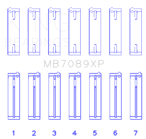 Picture of King Volkswagen VR6 2.8L (Size STD) Performance Main Bearing Set