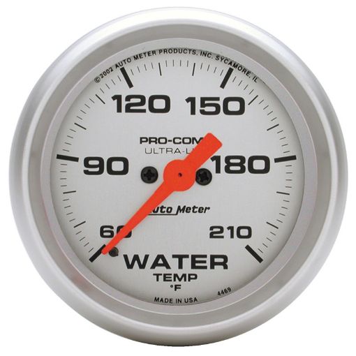 Picture of Autometer Ultra - Lite 52mm 60 - 210 Deg F Electronic Water Temp Gauge