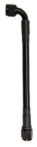 Picture of Fragola - 10AN Ext Black PTFE Hose Assembly Straight x 90 Degree 72in