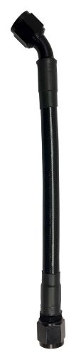 Picture of Fragola - 10AN Ext Black PTFE Hose Assembly Straight x 45 Degree 10in