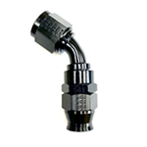 Picture of Fragola - 6AN Real Street x 45 Degree 38 EFI Quick Disconnect Hose End Black