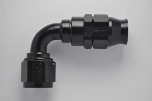 Picture of Fragola - 8AN Real Street x 90 Degree Hose End Black For PTFE Hose