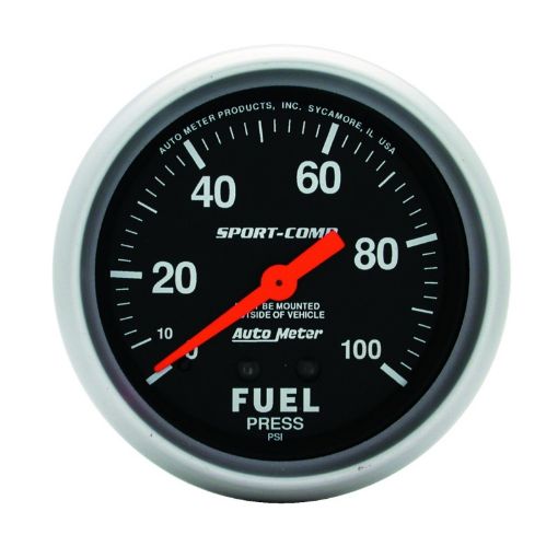 Picture of Autometer Sport - Comp 2 58in 100psi Mechanical Fuel Pressure Gauge
