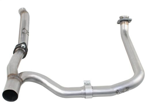 Picture of aFe Power Twisted Steel Loop Delete DP Y - Pipe SS 2in2.5in 12 - 14 Jeep Wrangler (JK) V6 3.6L