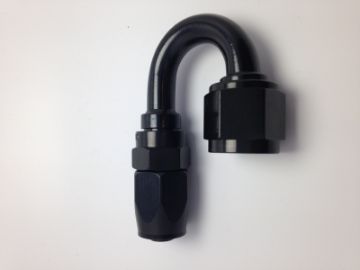 Picture of Fragola - 6AN Pro - Flow x 180 Degree 38 EFI Quick Disconnect Hose End - Black