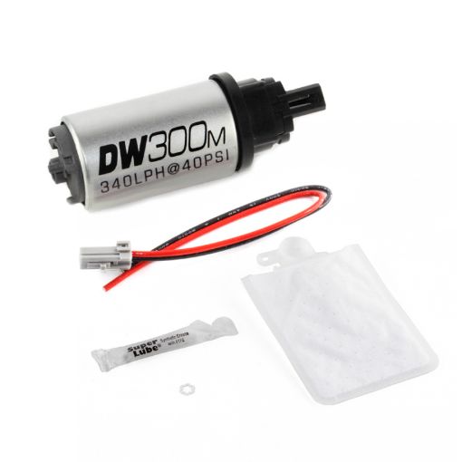 Picture of DeatschWerks 340 LPH Ford In - Tank Fuel Pump DW300M Series w 99 - 04 Mustang V6 V8 Install Kit