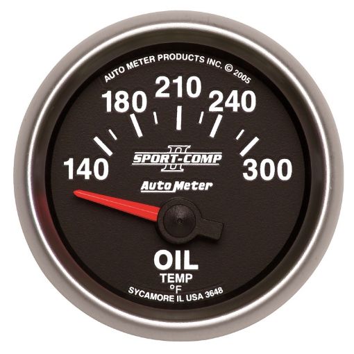 Picture of Autometer Sport - Comp II Electronic 140 - 300 Deg F Oil Temp Gauge