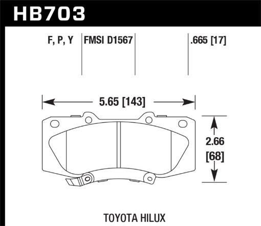 Picture of Hawk 05 - 13 Toyota Hilux HPS Street Brake Pads