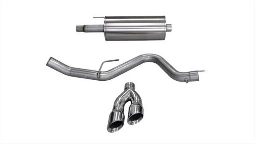 Picture of Corsa 15 - 20 Ford F - 150 5.0L V8 (Super Crew Cab) Polished Sport Single Side Dual 4in Tips CB Exhaust