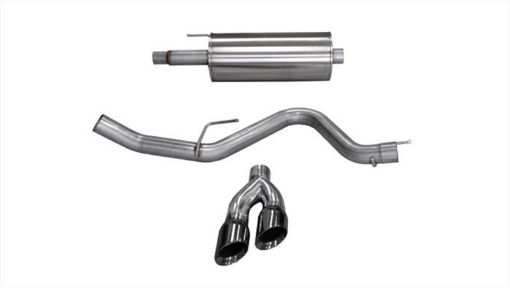 Picture of Corsa 2015 - 2020 Ford F - 150 5.0L V8 (Super Crew Cab) Black Sport Single Side Dual 4in Tips CB Exhaust