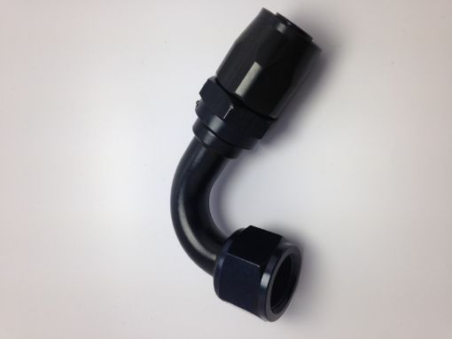 Picture of Fragola - 10AN Nut x - 12AN Hose Reducing Hose End 120 Degree - Black