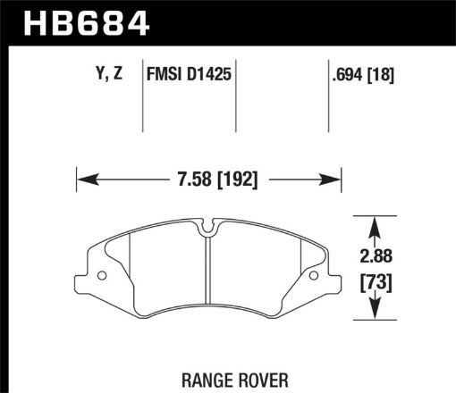 Picture of Hawk 10 - 13 Range RoverRange Rover Sport Supercharged LTS Front Brake Pads
