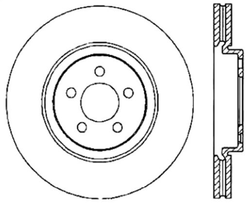 Picture of StopTech Slotted Drilled Sport Front Right Cryo Brake Rotor 13 - 14 Ford Escape
