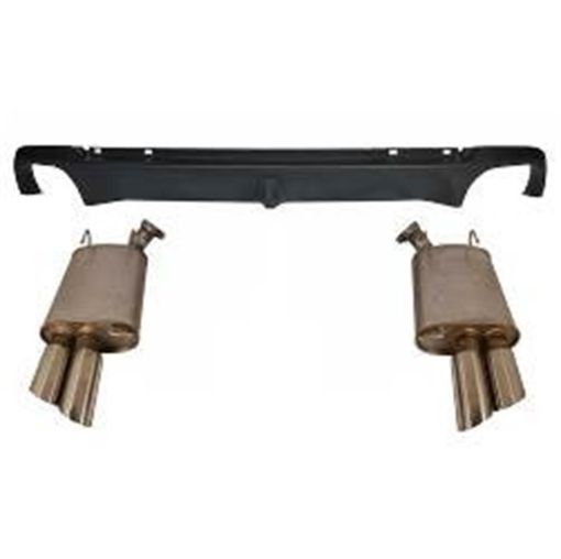 Picture of Ford Racing 2013 - 2014 Mustang GT Axle Back QUAD TIP Mufflers with Rear Lower VALENCE