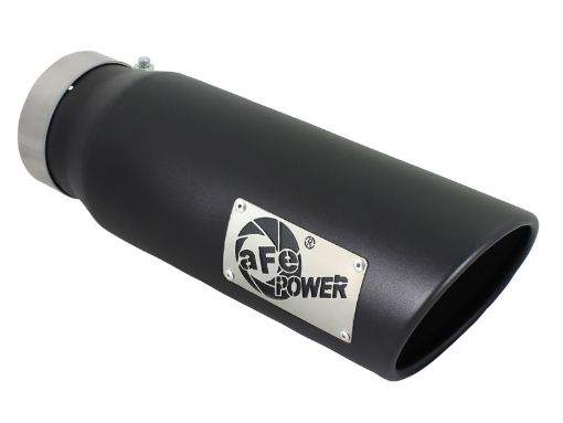 Picture of aFe Diesel Exhaust Tip Bolt On Black 4in Inlex x 5in Outlet x 15in