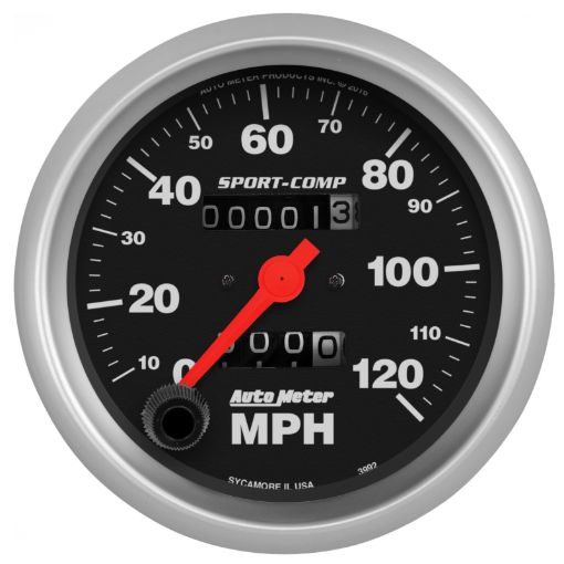 Picture of Autometer Sport - Comp 3 - 38 inch 120 MPH Mechanical Speedometer