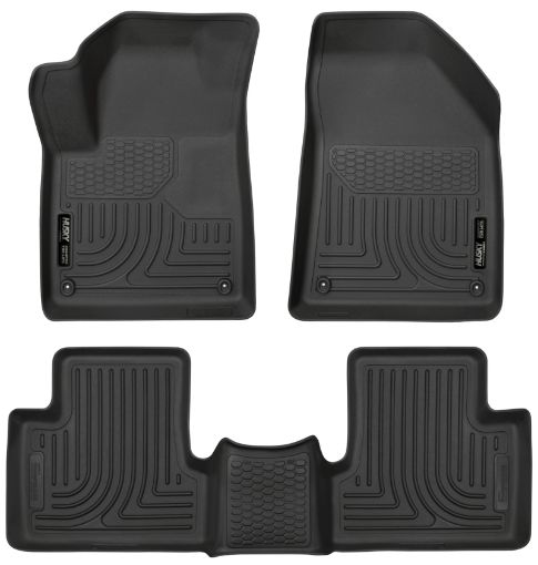 Picture of Husky Liners 15 - 22 Jeep Cherokee WeatherBeater Combo Black Floor Liners