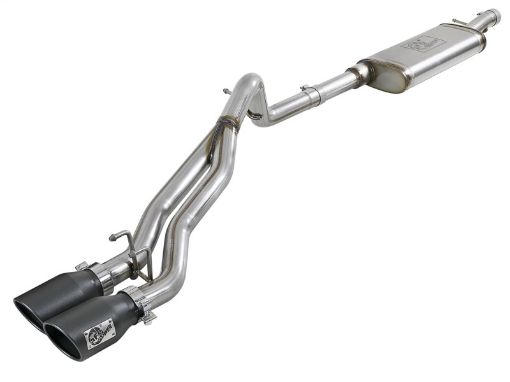Picture of aFe Rebel Series Cat - Back 2.5in Dual Center Exit SS Exhaust w Black Tips 07 - 14 Jeep Wrangler V6
