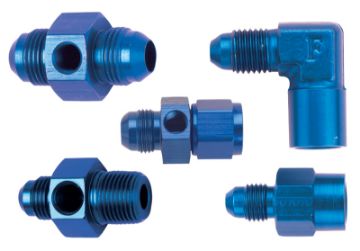 Picture of Fragola - 16AN Inline Oil Temp Adapter - Black