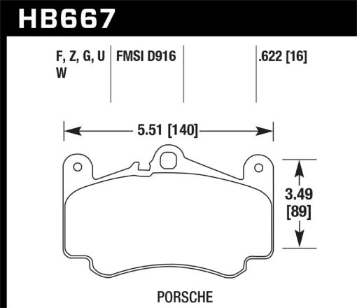 Picture of Hawk 02 - 05 Porsche 911 Carrera 4 Turbo LookCarrera 4S Front DTC - 60 Brake Pads