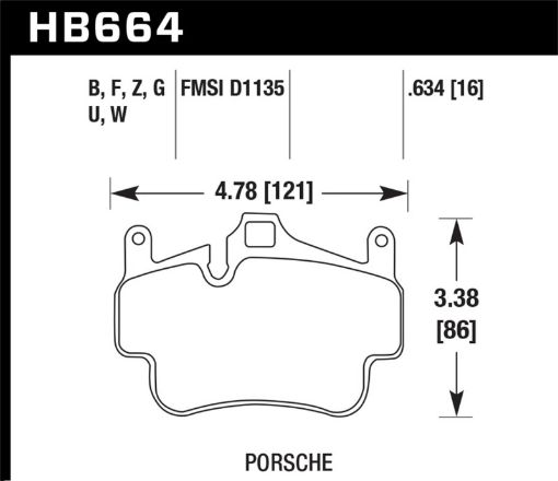Picture of Hawk 05 - 08 Porsche 911 Carrera 08 Boxster 07 - 08 Cayman Front DTC - 60 Brake Pads