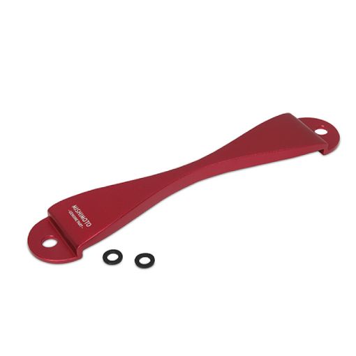 Picture of Mishimoto Subaru CNC Battery Tie - Down - Red