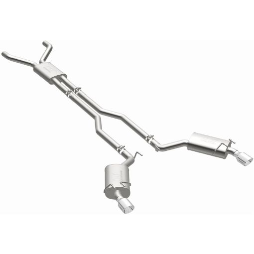 Picture of MagnaFlow Cat - Back Stainless Dual Split Rear Exit 4in Polished Tips 11 - 15 Chevy Camaro 3.6L V6