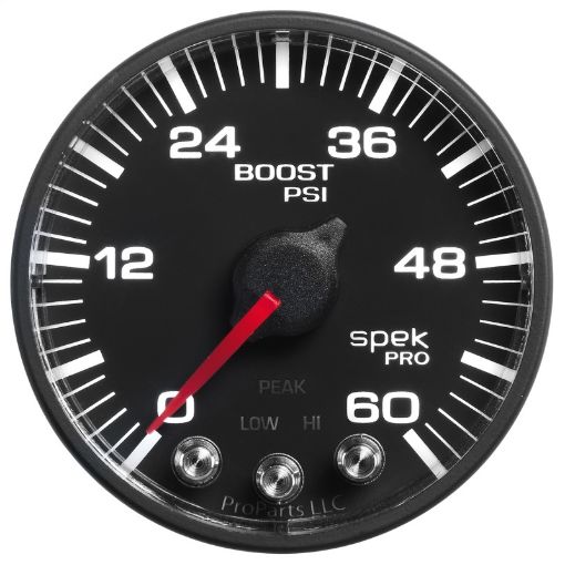 Picture of Autometer Spek - Pro 52.4mm 0 - 60 PSI Digital Stepper Motor Boost Gauge