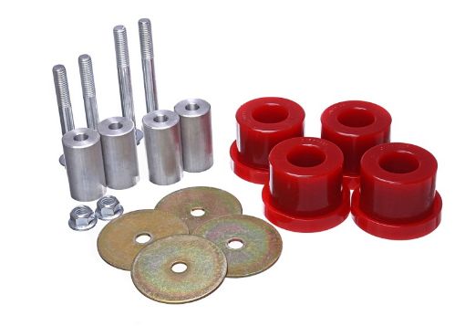 Picture of Energy Suspension 2015 Ford Mustang (Exc Cobra) Red Differential Mount Bushing Set