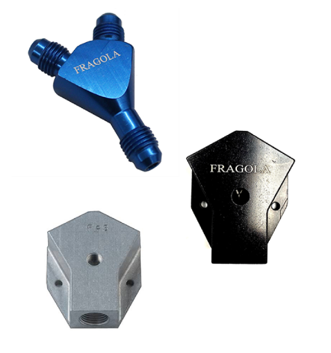 Picture of Fragola Y - Fitting - 16AN Male Inlet x - 12AN Male Outlets Black
