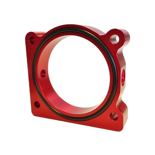 Picture of Torque Solution Throttle Body Spacer (Red) Ford F - 150 3.5L Ecoboost 3.7L V6