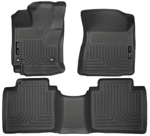 Picture of Husky Liners 15 Toyota Venza WeatherBeater Front Second Row Tan Floor Liners