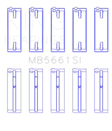 Picture of King Volkswagen AMBBYKBBX (Size STD) Silicon Bi - Metal Aluminum Main Bearing Set