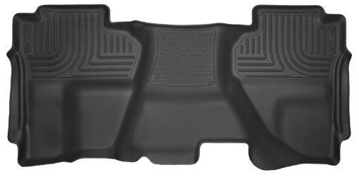 Picture of Husky Liners 14 - 15 Chevy Silverado Double Cab X - Act Contour Black 2nd Row Floor Liners