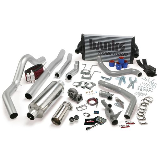 Picture of Banks Power 94 - 97 Ford 7.3L CCLB Auto PowerPack System - SS Single Exhaust w Chrome Tip