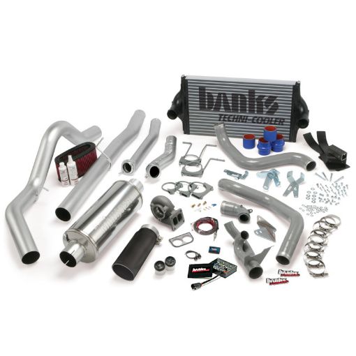 Picture of Banks Power 94 - 97 Ford 7.3L CCLB Auto PowerPack System - SS Single Exhaust w Black Tip