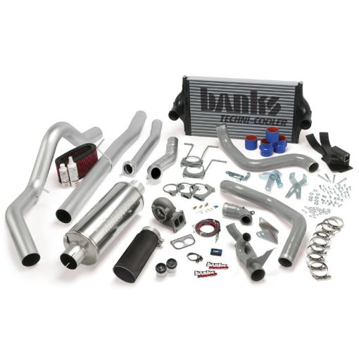 Picture of Banks Power 94 - 97 Ford 7.3L CCLB Man PowerPack System - SS Single Exhaust w Black Tip